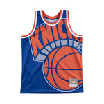 Mitchell & Ness Mens NBA New York Knicks Big Face Fashion Jersey MSTKBW19068-NYKROYA Blue