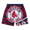 Mitchell & Ness Mens MLB Boston Red Sox Jumbotron 2.0 Sublimated Shorts PSHR1220-BRSYYPPPNYRD Navy/Red