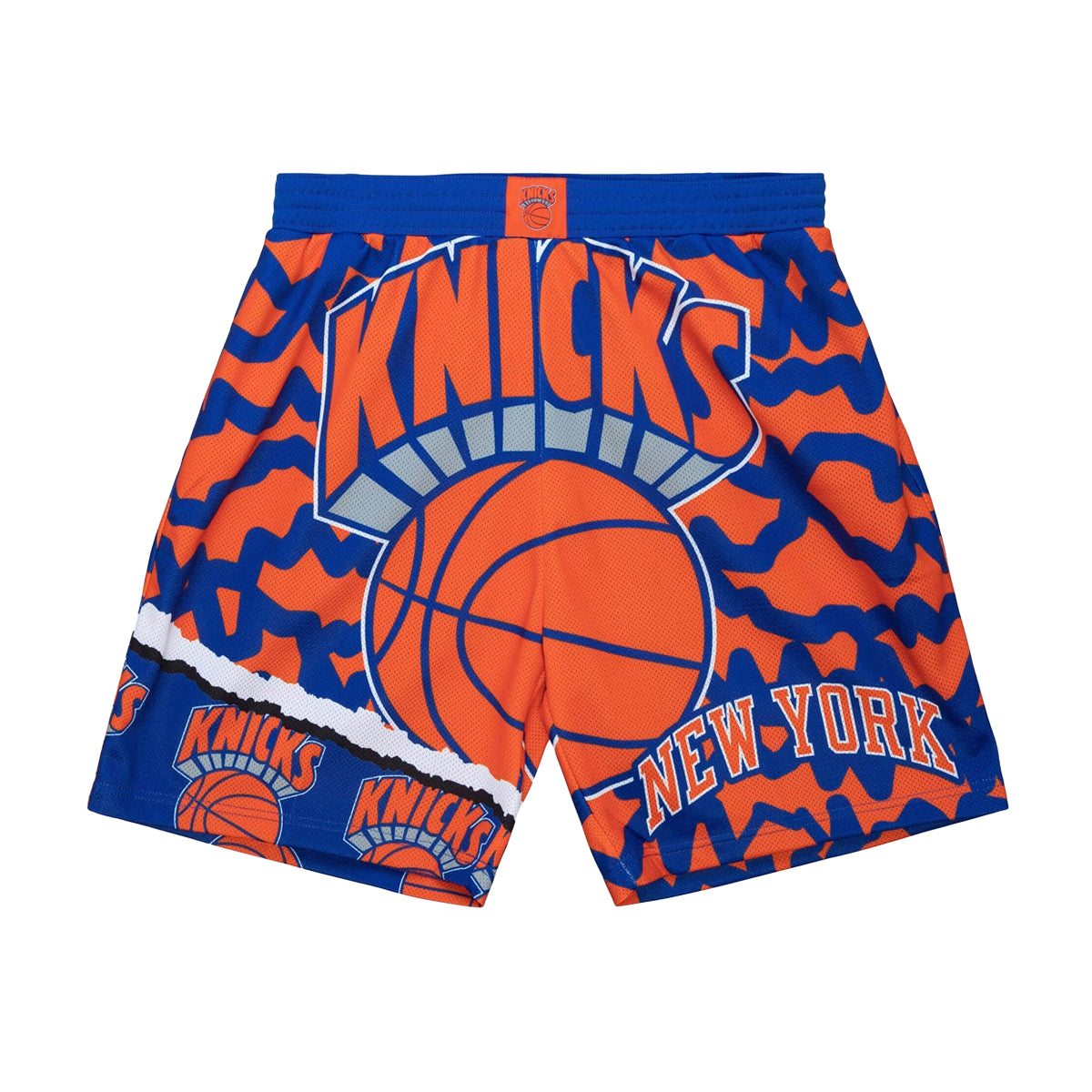 Men's New York Knicks Mitchell & Ness Blue Big & Tall Hardwood Classics  Jumbotron Shorts