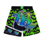 Mitchell & Ness Mens MLB Tampa Bay Rays Shorts PSHR1220-TBRYYPPPBKGN Black/Green