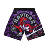 Mitchell & Ness Mens NBA Toronto Raptors Shorts PSHR1220-TRAYYPPPBKPR Black/Purple