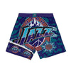 Mitchell & Ness Mens NBA Utah Jazz Jumbotron 2.0 Sublimated Shorts PSHR1220-UJAYYPPPTLPR Teal/Purple