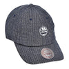 Mitchell & Ness Mens NBA Golden State Warriors Reverse Denim Slouch Strapback Hat Grey