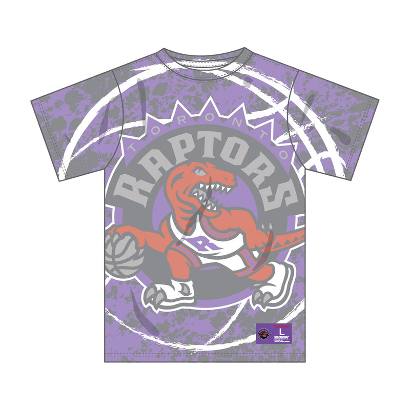 Mitchell & Ness Mens NBA Toronto Raptors Jumbotron T-Shirt SSTEAJ19069-TRARTPR Purple