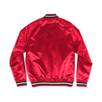 Mitchell & Ness Mens Lightweight Satin Jacket STJKMG18013-CRESCAR Red Scarlet