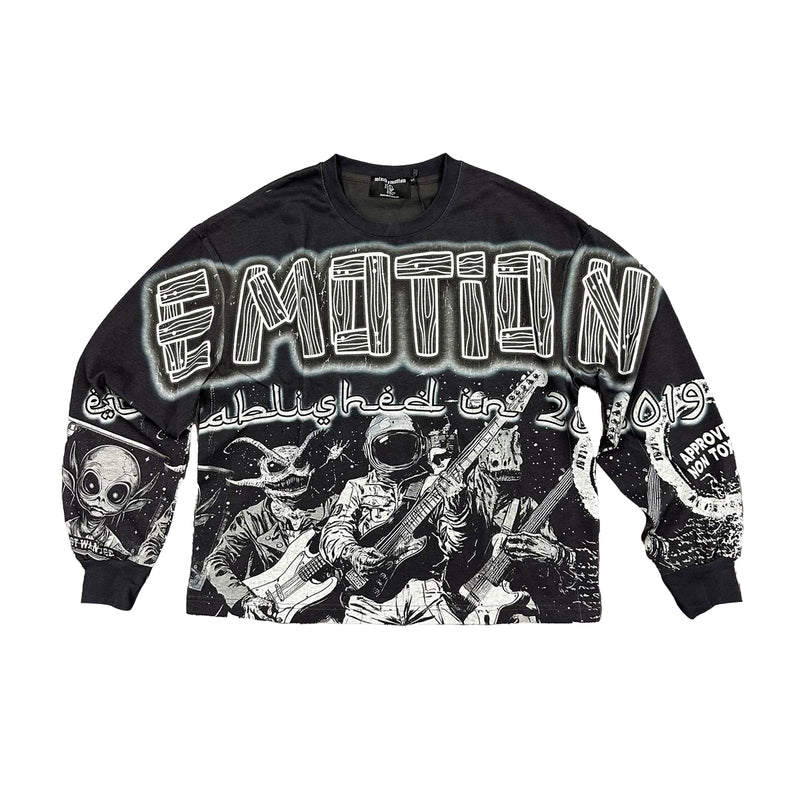 Mixed Emotion Mens Astro Crew Neck T-Shirt Black