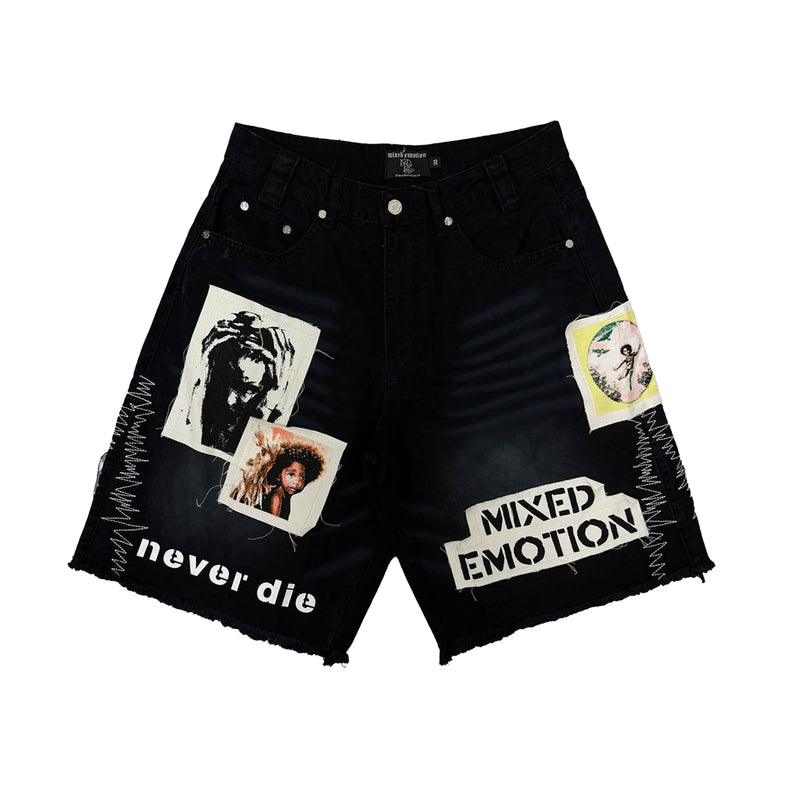 Mixed Emotion Mens Chaos Carpenter Shorts Black