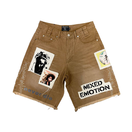 Mixed Emotion Mens Chaos Carpenter Shorts Brown