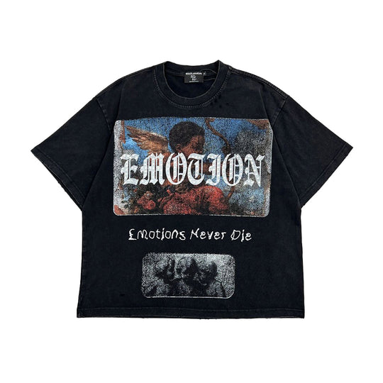 Mixed Emotion Mens Divine Emotion Crew Neck T-Shirt Black