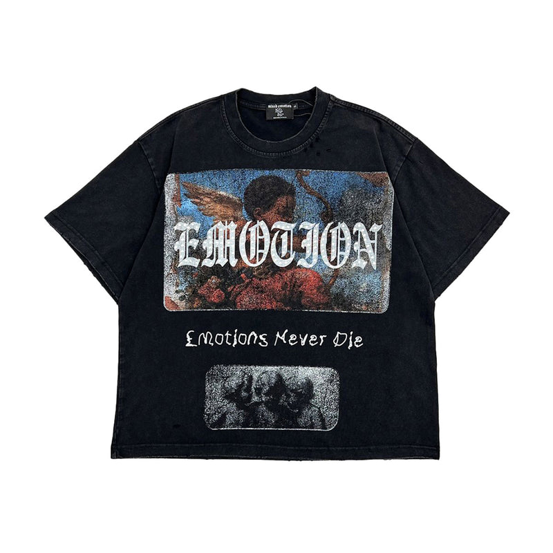 Mixed Emotion Mens Divine Emotion Crew Neck T-Shirt Black