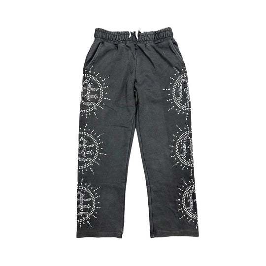 Mixed Emotion Mens Eclipse Sweatpants Grey Acid Wash