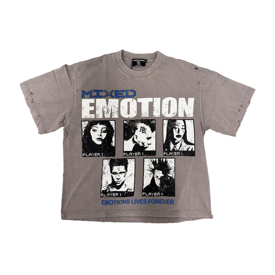 Mixed Emotion Mens Gallery Crew Neck T-Shirt Brown
