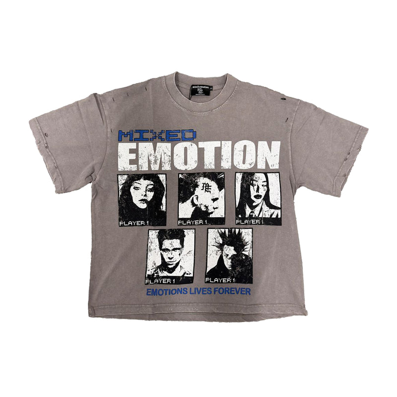 Mixed Emotion Mens Gallery Crew Neck T-Shirt Brown