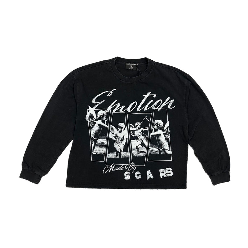 Mixed Emotion Mens Playground Long Sleeve Shirt Black