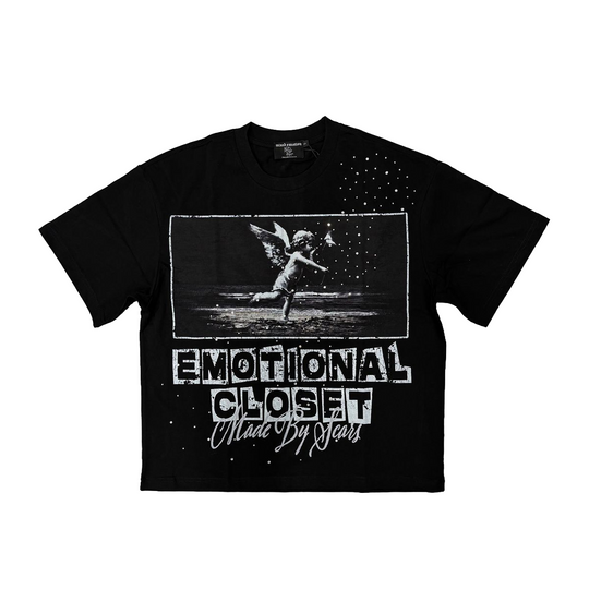 Mixed Emotion Mens Scar Crew Neck T-Shirt Black