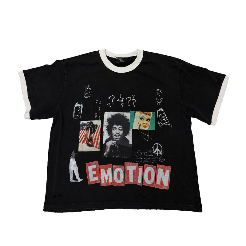 Mixed Emotion Mens Static Crew Neck T-Shirt Black