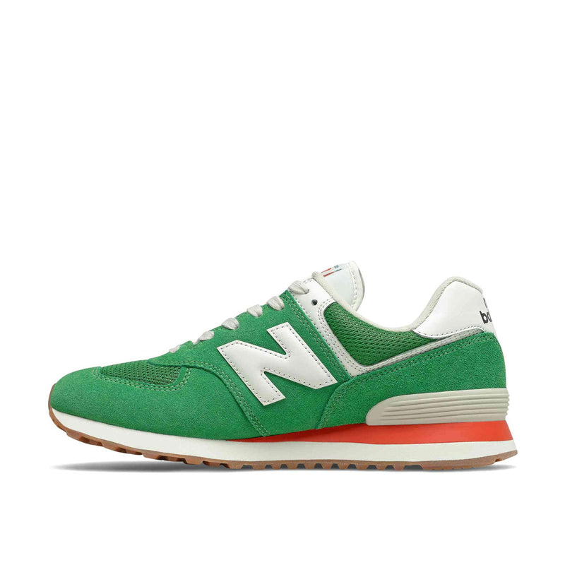 New Balance Mens 574 Casual Sneakers ML574HE2 Varsity Green/Velocity Red