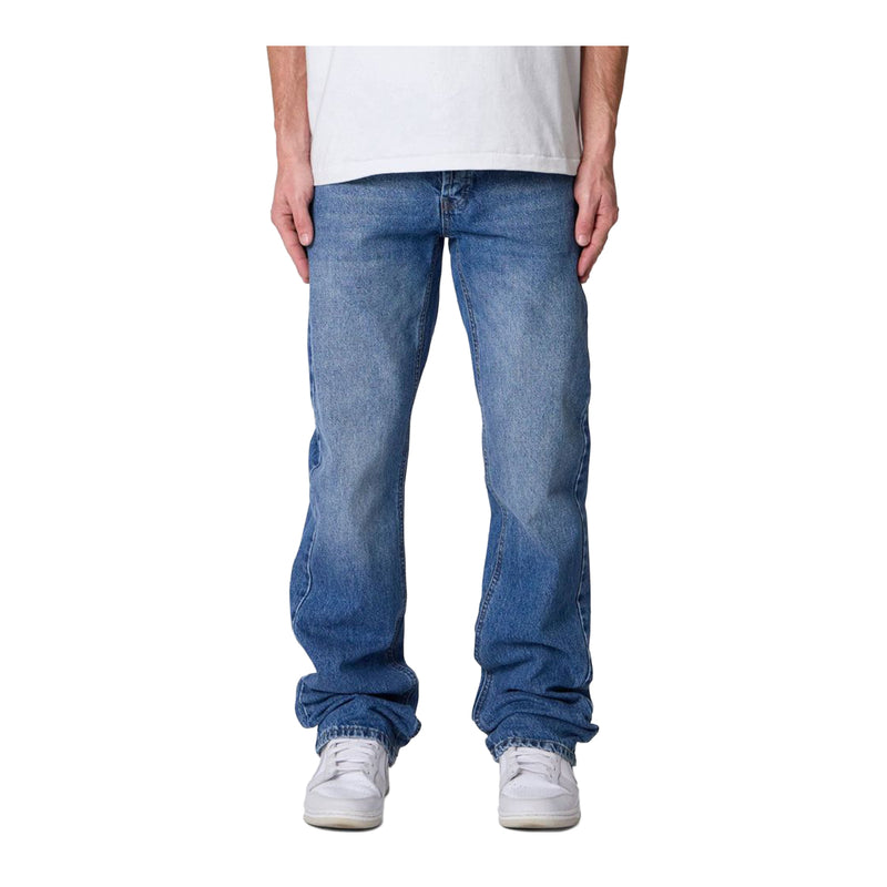 MNML Mens Basic Bootcut Jeans M2025-D357-WBL Washed Blue