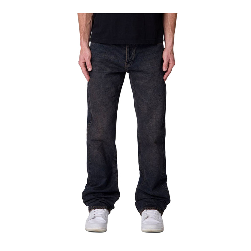 MNML Mens Basic Bootcut Jeans M2025-D357-WSB Washed Brown