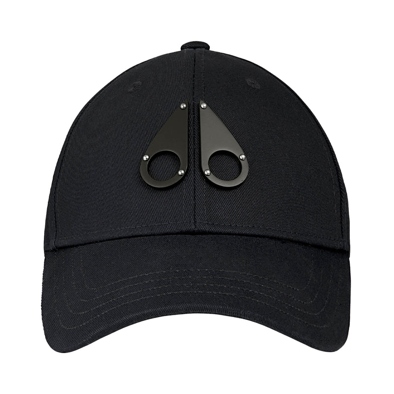 Moose Knuckles Mens Fashion Logo Icon Cap Hats M31MA534-282 Black/Nickel Logo