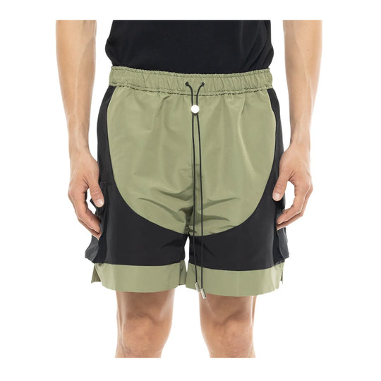 Nash Mens Utility Cargo Shorts N002015 Olive/Vanta Black