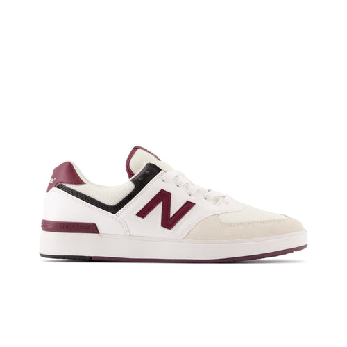 New Balance Mens 574 Court Casual Sneakers CT574LFF White/Crimson