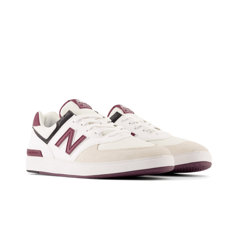 New Balance Mens 574 Court Casual Sneakers CT574LFF White/Crimson