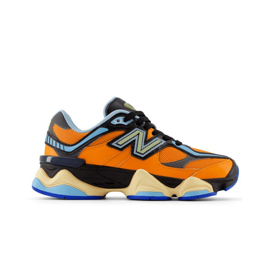 New Balance Grade School 9060 Casual Shoes GC9060OG Sun Glow/Black/Team Sky Blue