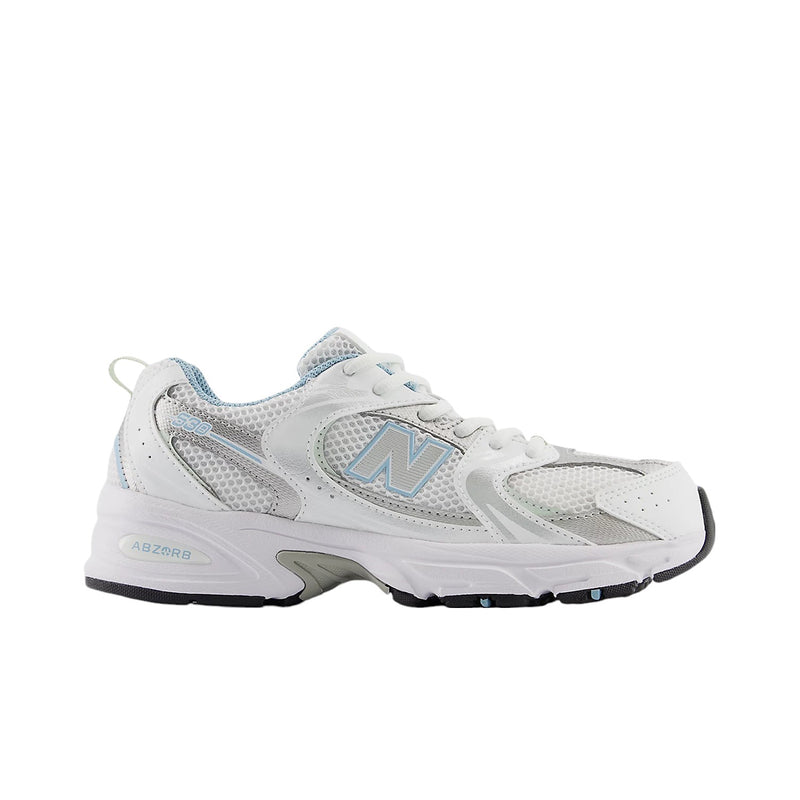 New Balance Grade School 530 Running Sneakers GR530GB White/Chrome Blue