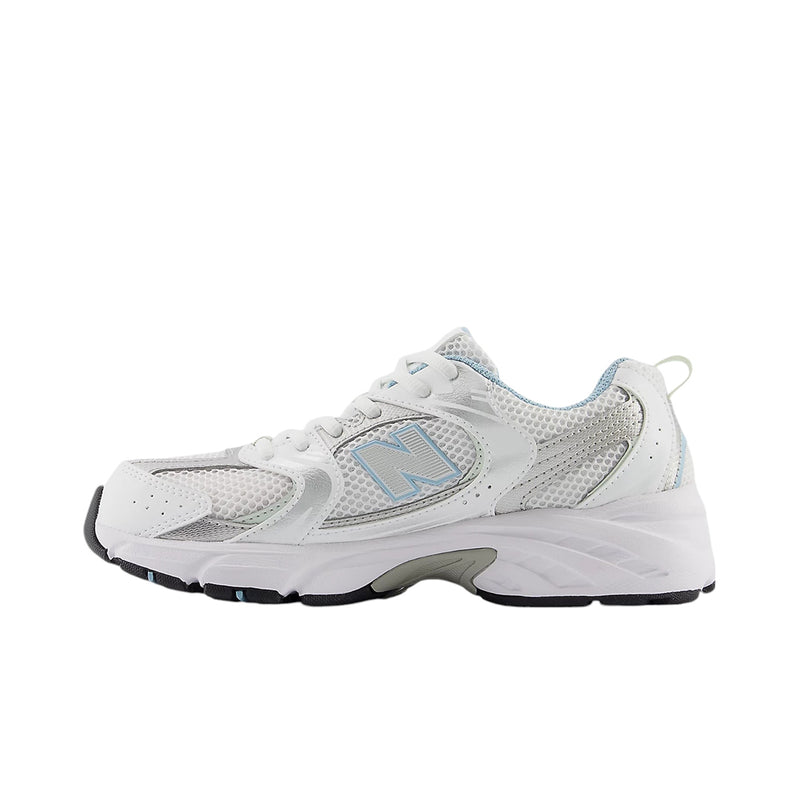 New Balance Grade School 530 Running Sneakers GR530GB White/Chrome Blue