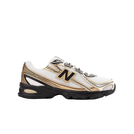 New Balance Grade School 740 Casual Shoes GR740GM Sea Salt/Black/Gold Metallic