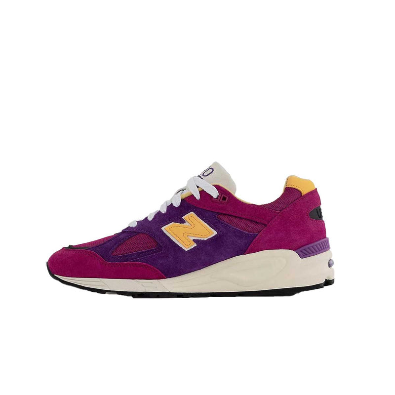 New Balance Mens Made in USA 990v2 Casual Sneakers M990PY2 Purple/Yellow