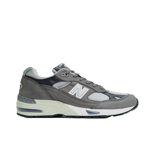 New Balance Mens MADE in UK 991 Casual Shoes M991GNS Castlerock/Navy/White