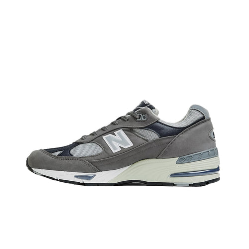 New Balance Mens MADE in UK 991 Casual Sneakers M991GNS Castlerock/Navy/White