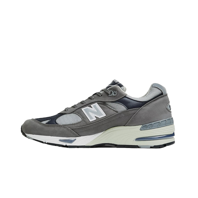 New Balance Mens MADE in UK 991 Casual Sneakers M991GNS Castlerock/Navy/White