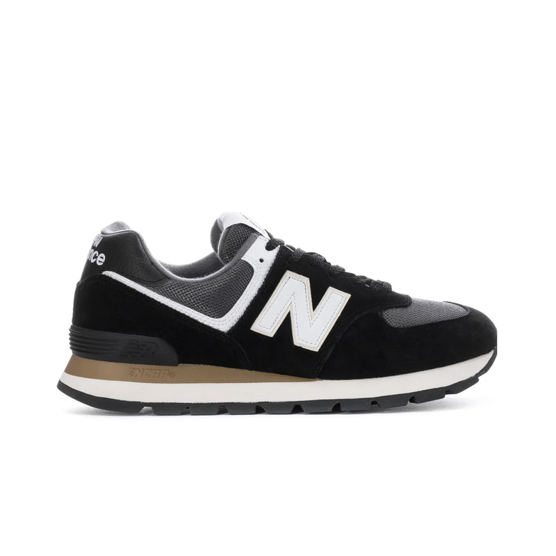 New Balance Mens 574 Rugged Casual Sneakers ML574DBH Black/White