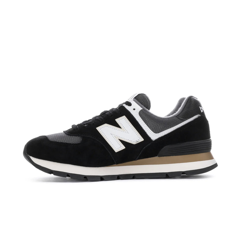 New Balance Mens 574 Rugged Casual Sneakers ML574DBH Black/White