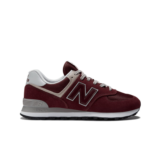 New Balance Mens 574 Core Casual Shoes ML574EVM Burgundy/White