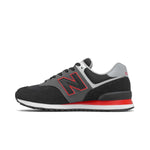 New Balance Mens 574 Casual Sneakers ML574SM2 Black/Velocity Red
