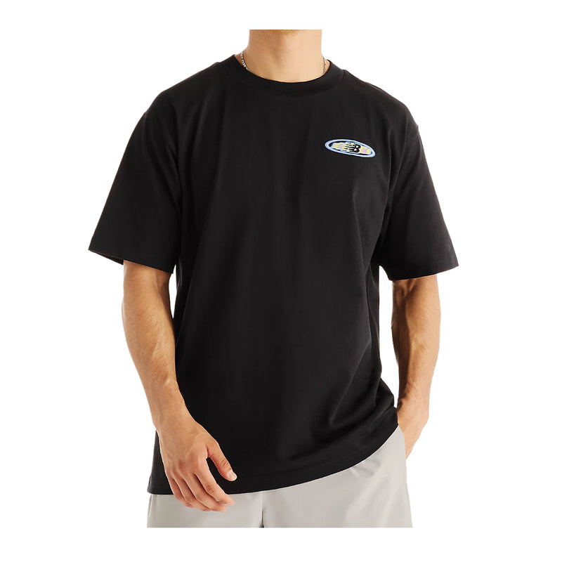 New Balance Mens Heat Map Forward Thinker Crew Neck T-Shirt MT62O0CV-BK Black