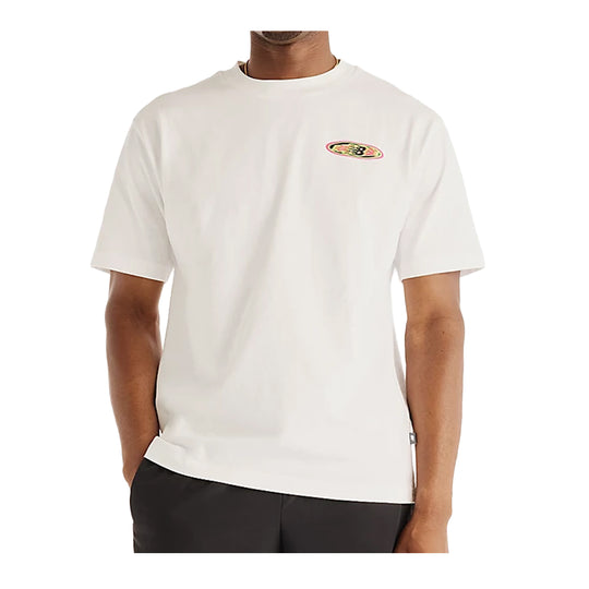 New Balance Mens Heat Map Forward Thinker Crew Neck T-Shirt MT62O0CV-WT White