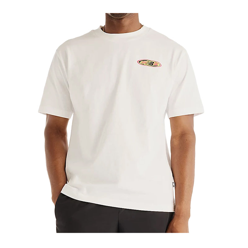 New Balance Mens Heat Map Forward Thinker Crew Neck T-Shirt MT62O0CV-WT White