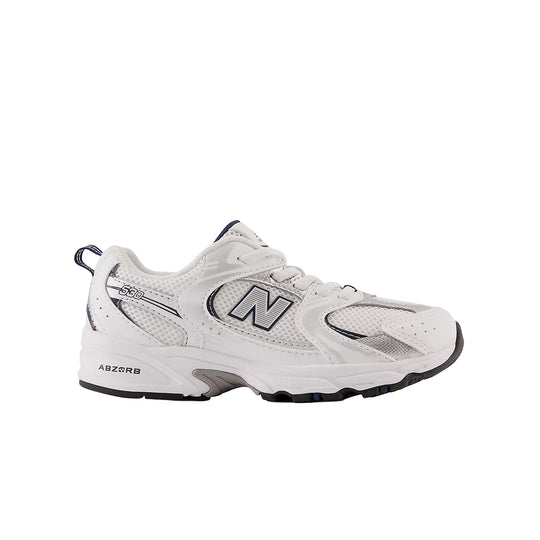 New Balance Pre School 530 Casual Shoes PZ530SB1 White/Natural Indigo/Silver Metallic
