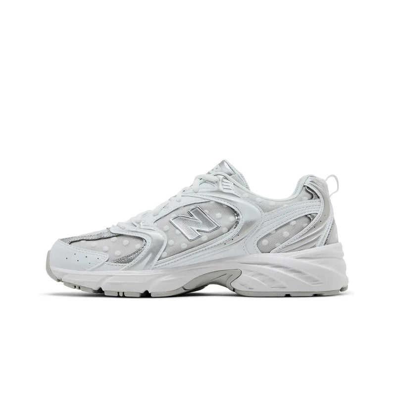 New Balance Unisex 530 Running Sneakers U530HFW White/Silver Metallic