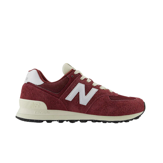 New Balance Unisex 574 Casual Shoes U574RBK Classic Crimson/White/Angora