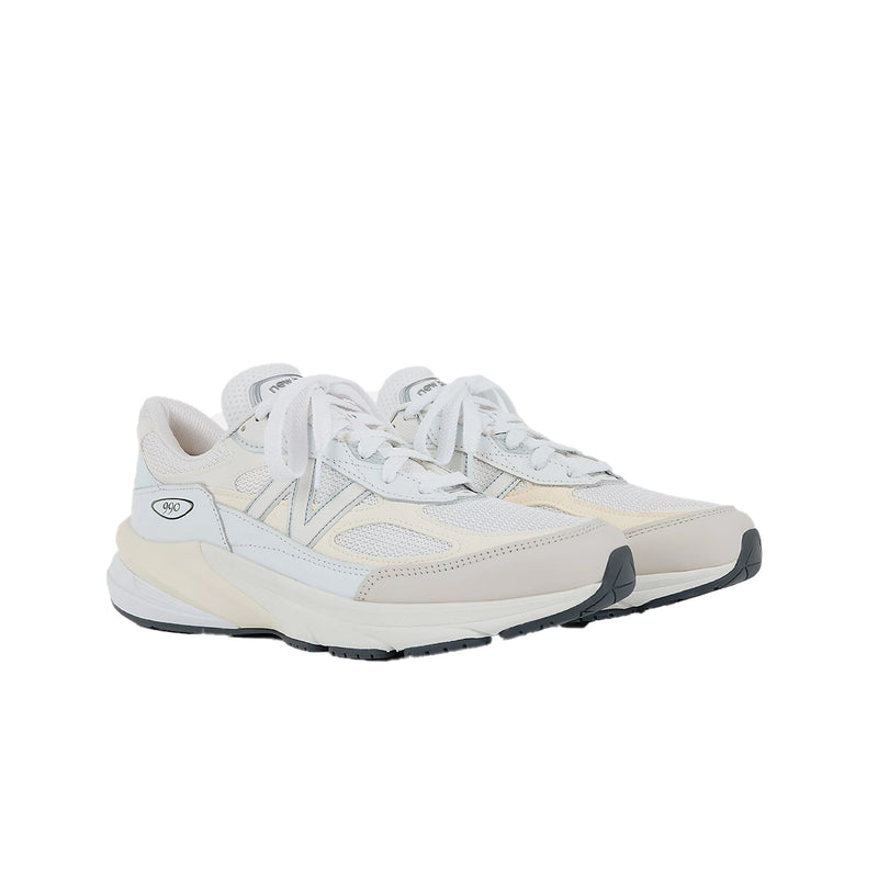 New Balance Mens Made In USA 990V6 Running Sneakers U990GB6 White/Sea Salt