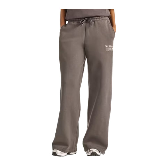 New Balance Womens Trackside Sweatpants WB62983A-BLK Black Cement