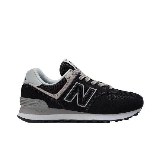 New Balance Womens 574 Core Casual Shoes WL574EVB Black/White