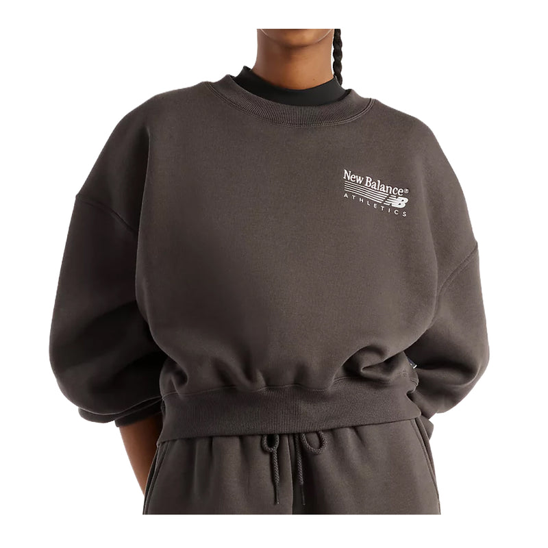 New Balance Womens Trackside Sweatshirt WT62T7JO-BLK Black Cement