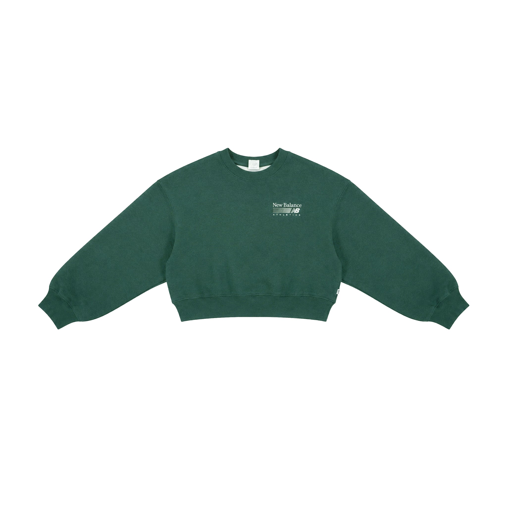 New Balance Womens Trackside Sweatshirt WT62T7JO-NDG Nordic Green Heather